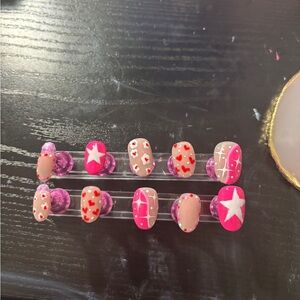 Pink and Tan  Nail Art Set